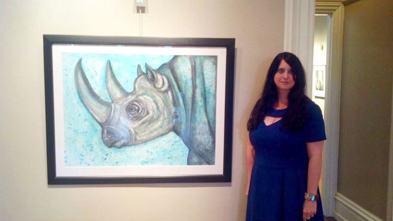 Lynnette Shelley at the Art Assocation of Harrisburg, August 2014