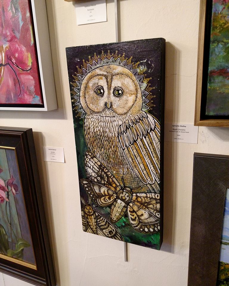 owl and moth art