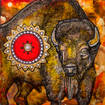 bison miniature art