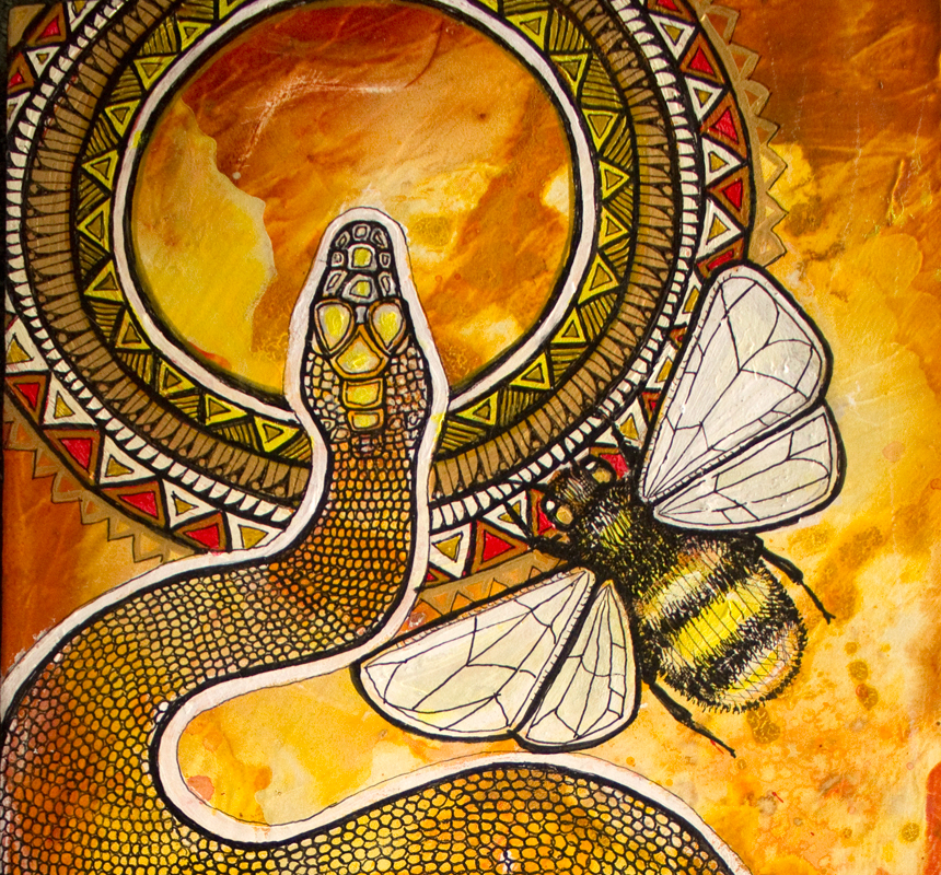 snake bee art