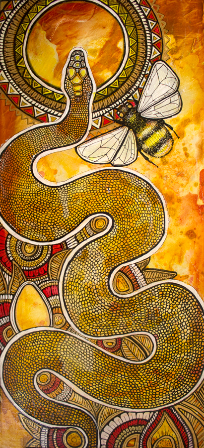 snake bee art