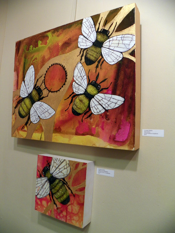 bee painting by Lynnette Shelley
