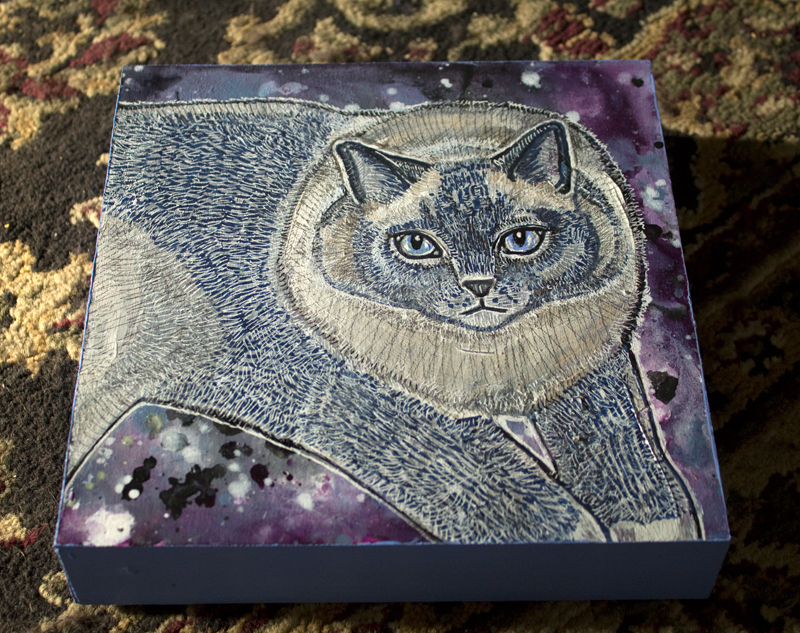 cat pet portrait art