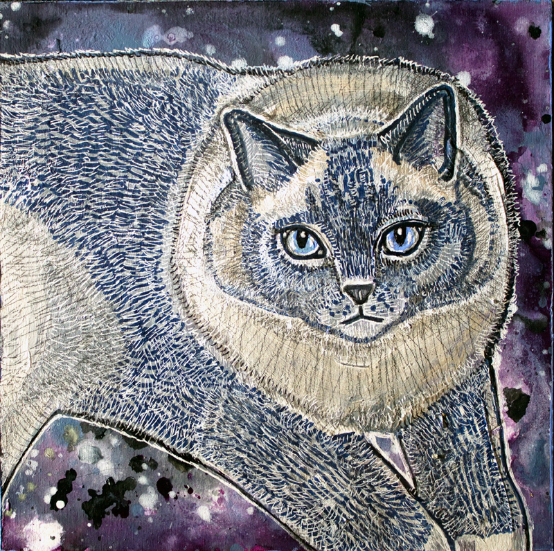 cat pet portrait art