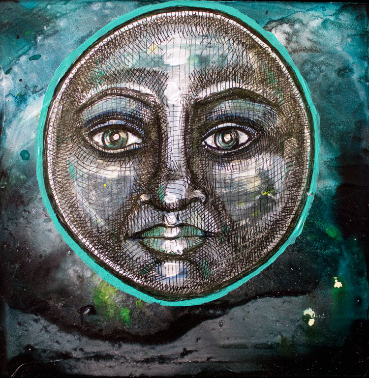 blue moon painting