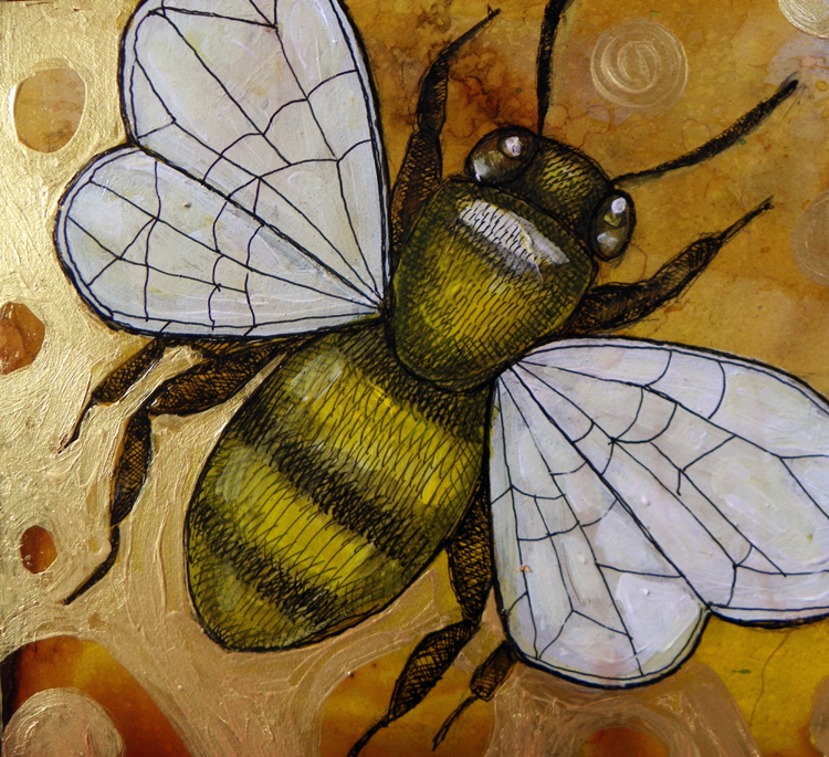 bee painting by Lynnette Shelley