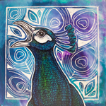 peacock painting