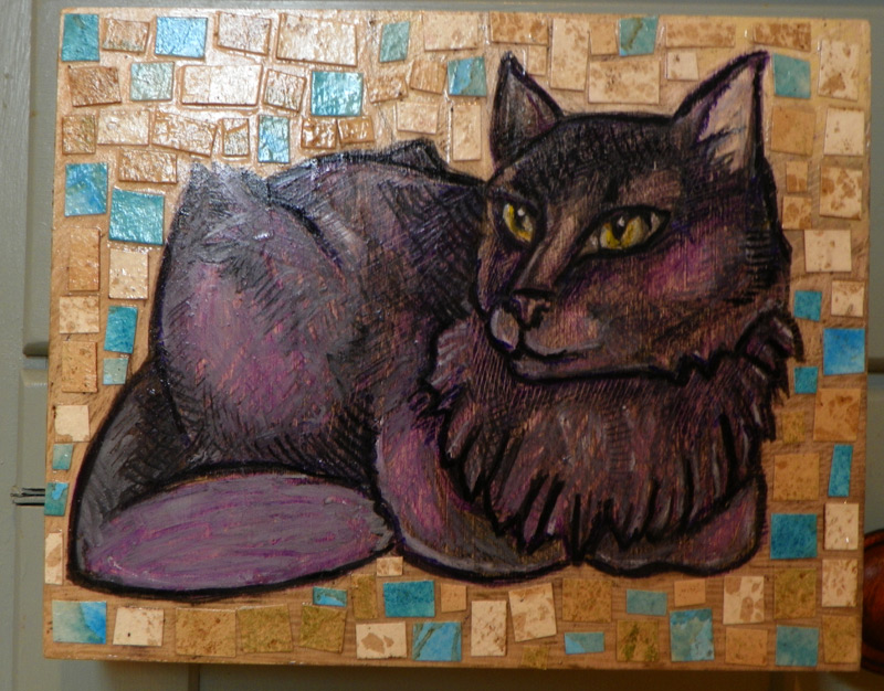 detail of sea otter artwork