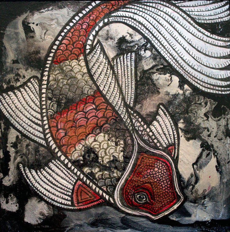 koi fish painting art