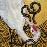 crane and snake
