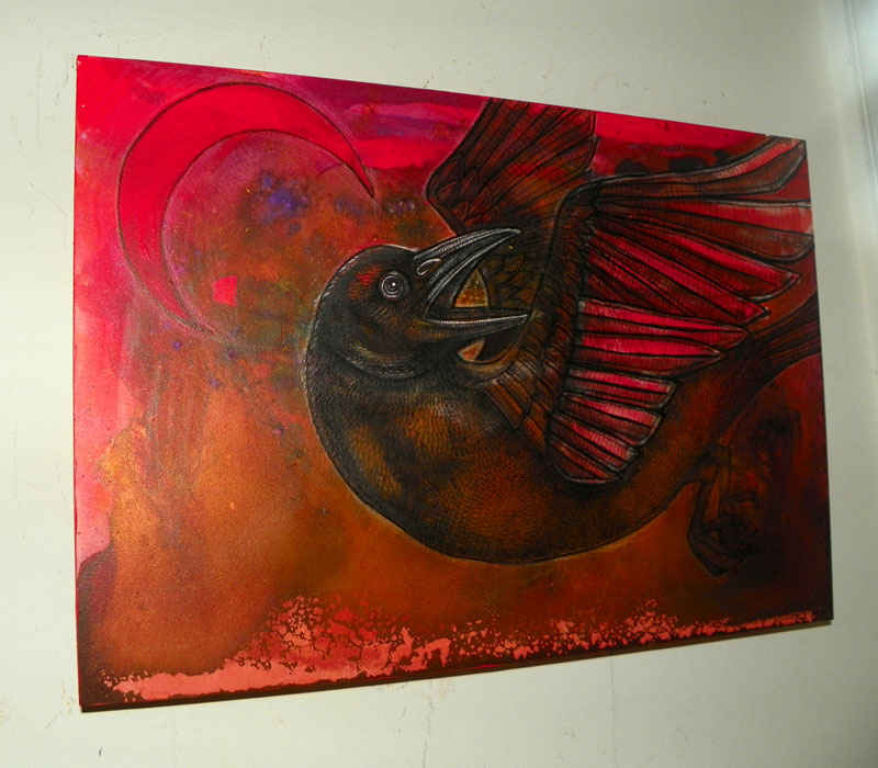 crow painting