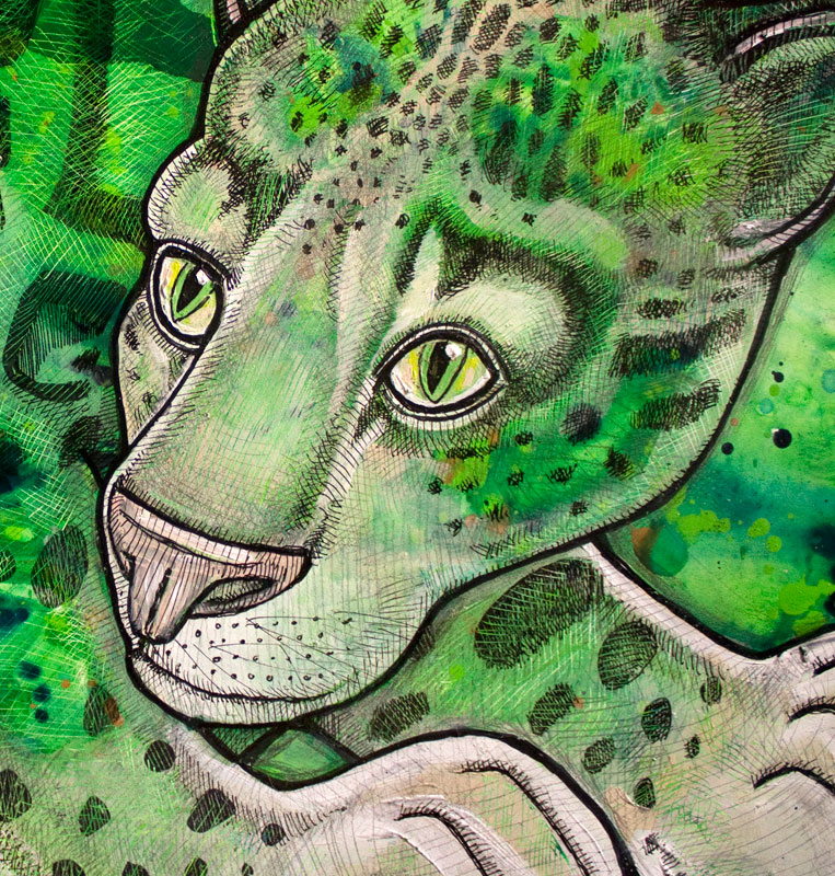 clouded leopard art