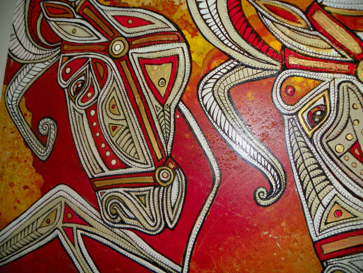 detail of horse art by Lynnette Shelley
