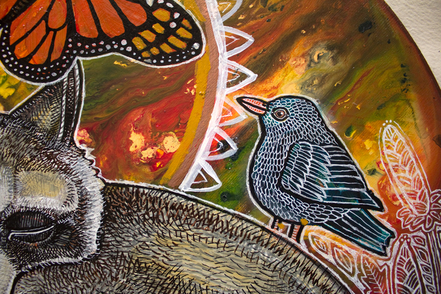 raccoon wildlife art