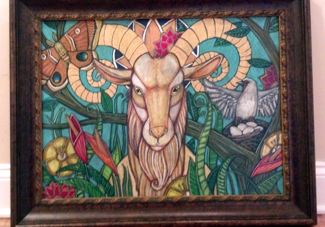 Emergence / Ram Painting by Lynnette Shelley