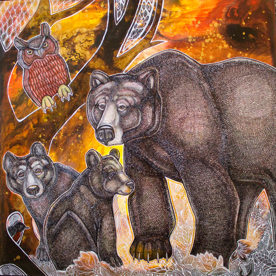 brown bear art