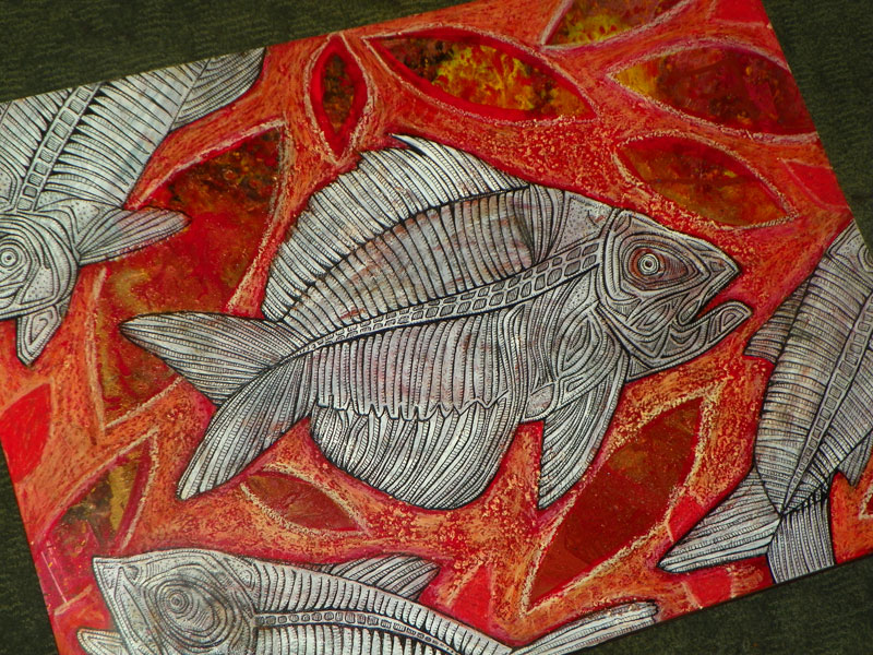 fossil fish art