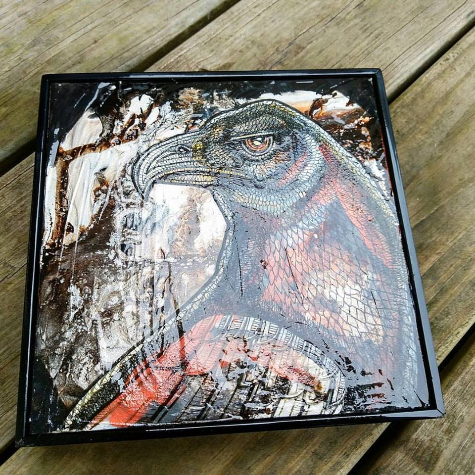 golden eagle painting art