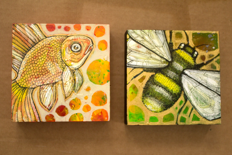 miniature paintings of animals