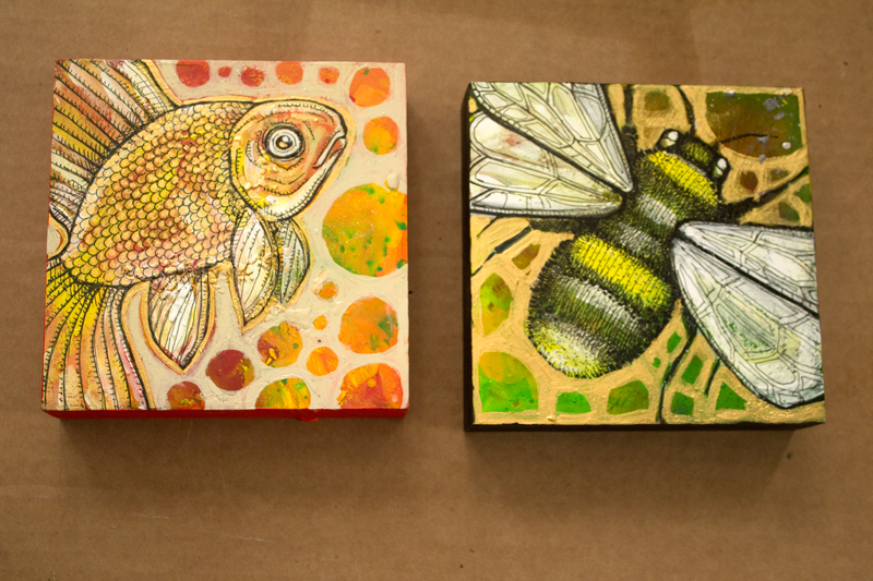 miniature paintings of animals