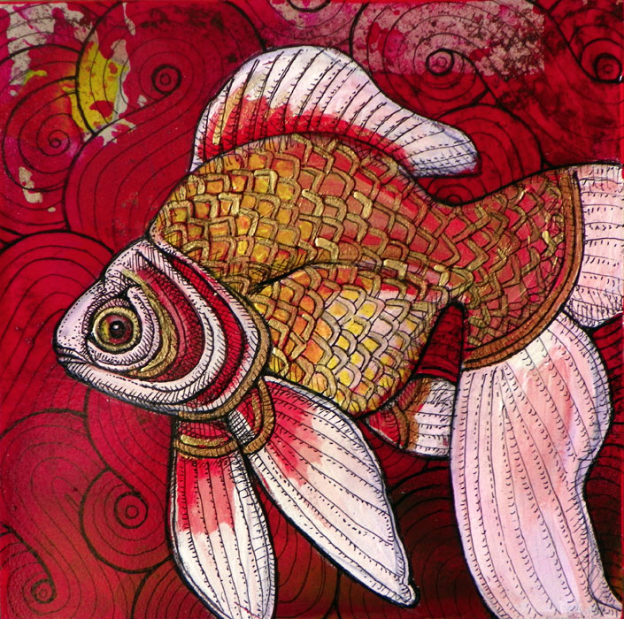 Goldfish Art by Lynnette Shelley