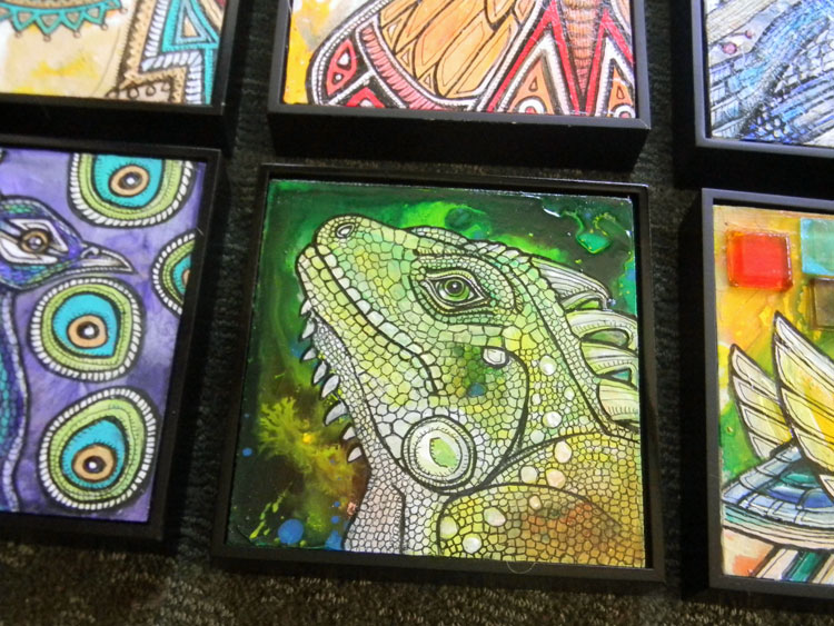 iguana miniature painting
