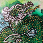 miniature sea dragon painting