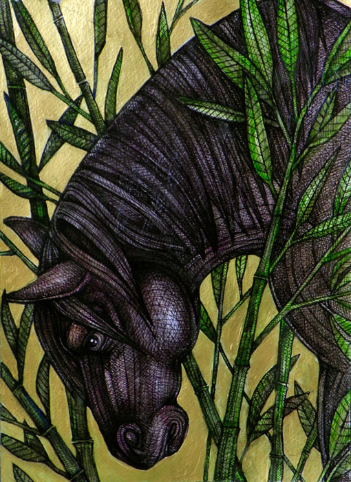 Horse in Bamboo
