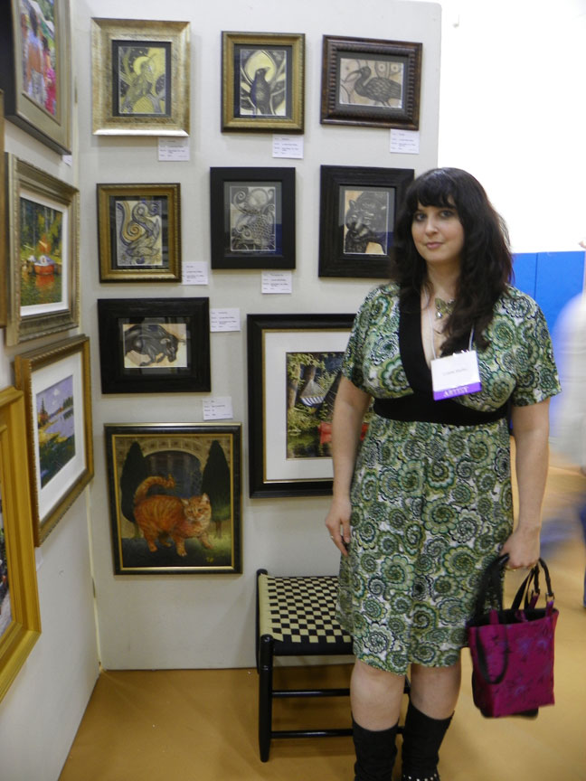 Artist Lynnette Shelley at the 2011 Immaculata Art Show