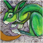 Moon Rabbit Animal Art