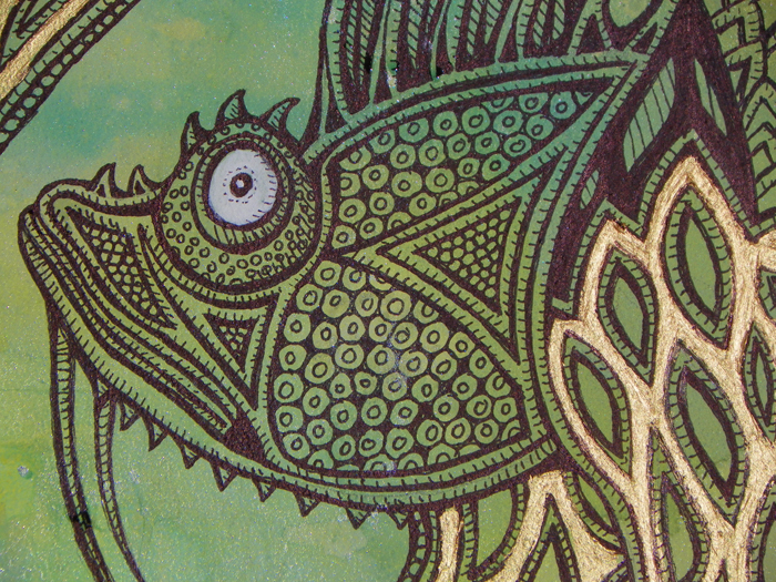 tribal fish art painting