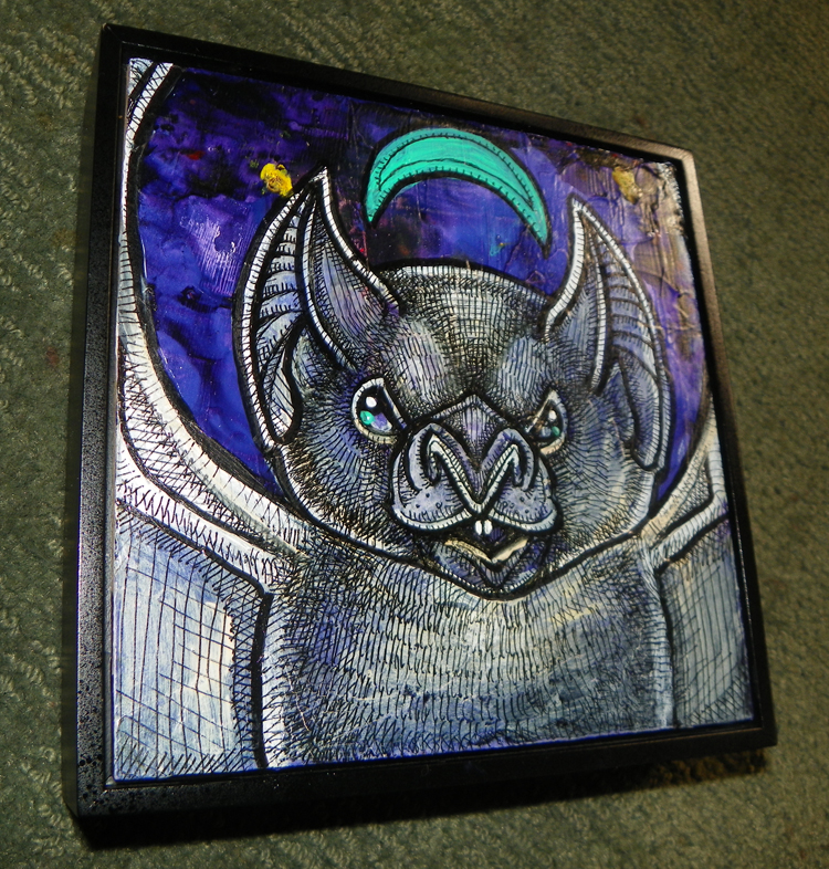 vampire bat painting