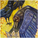 crow raven painting