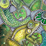 frog and fish art