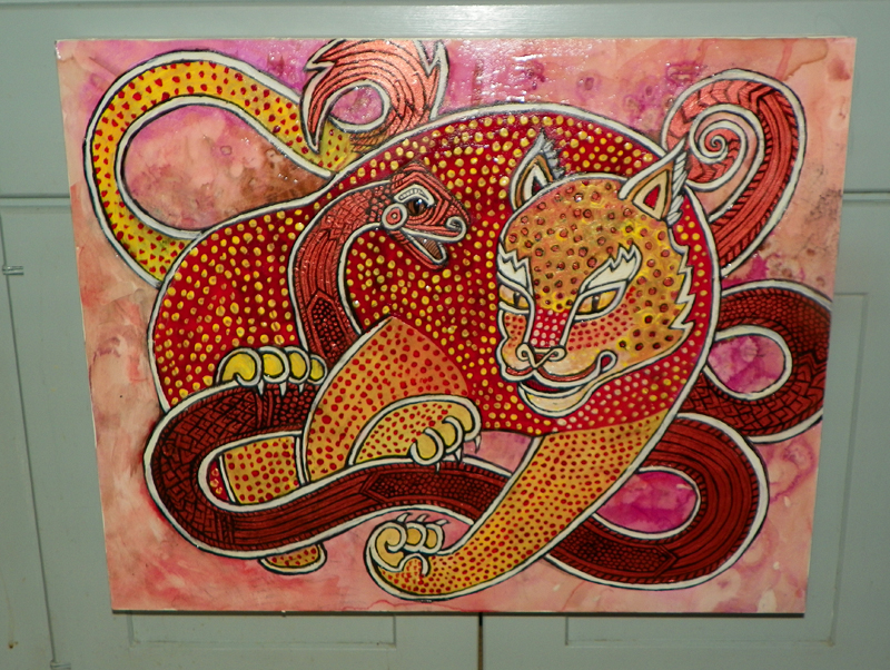 leopard and snake by lynnette shelley