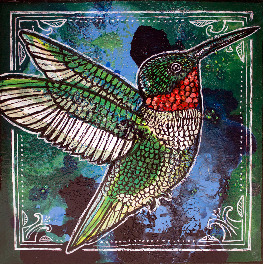 hummingbird art