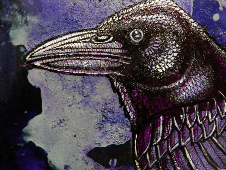 crow raven painting