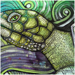 miniature sea turtle painting