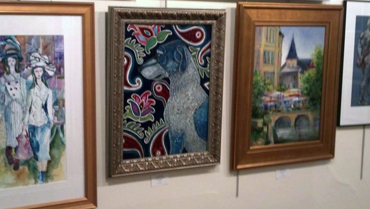 painted dog by lynnette shelley