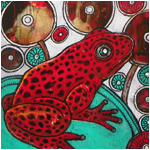 srawberry poison frog painting