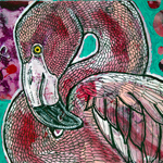 flamingo bird painting