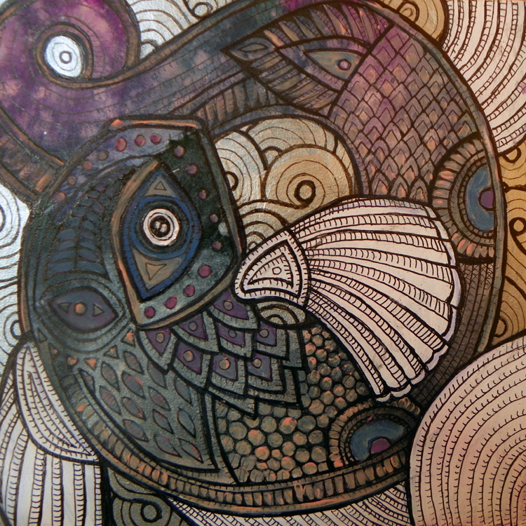 miniature fish painting