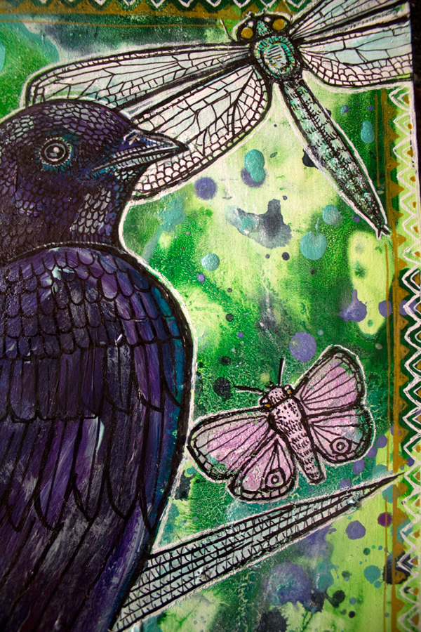 purple martin bird art