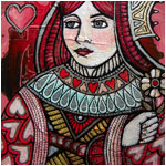 miniature queen of hearts painting