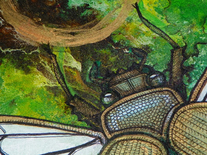 detail of scarab painting