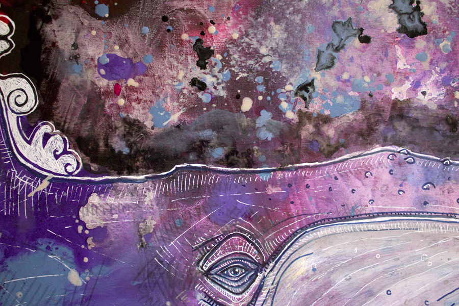 mystical whale marine art