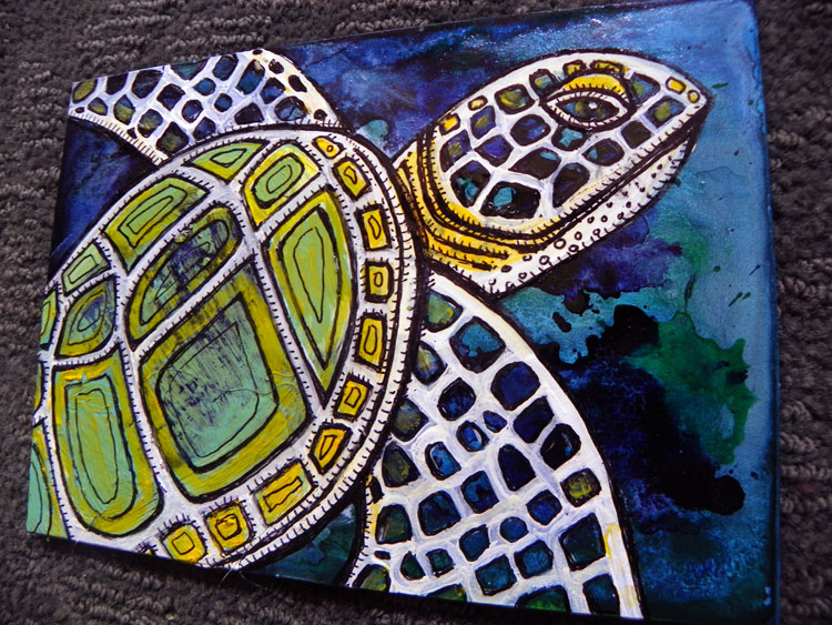 sea turtle painting