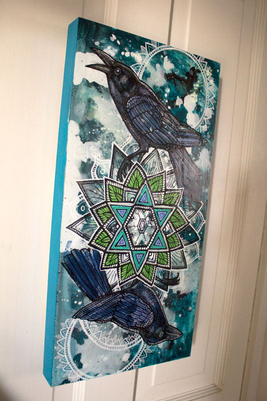 crow mandala art