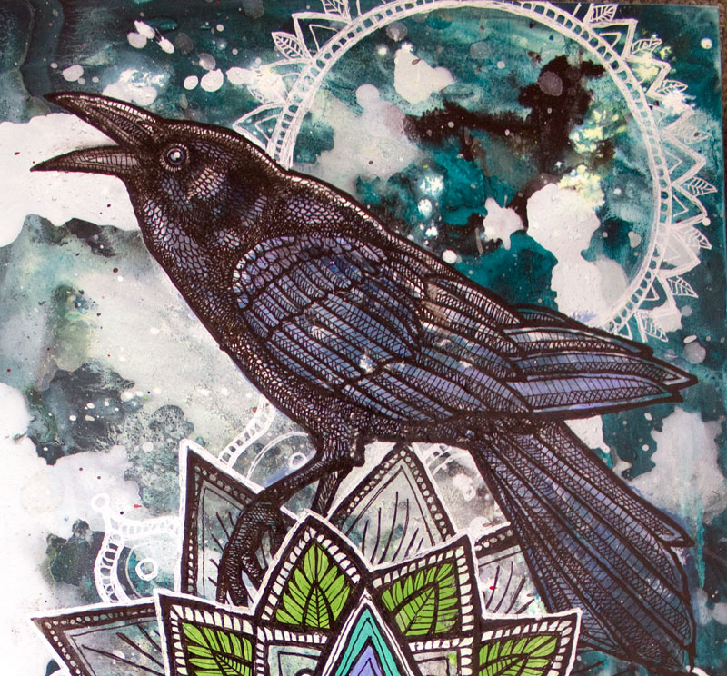 crow mandala art