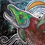 sockeye fish salmon art